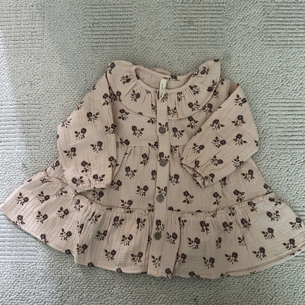 Flora Ruffle Collar Button dress